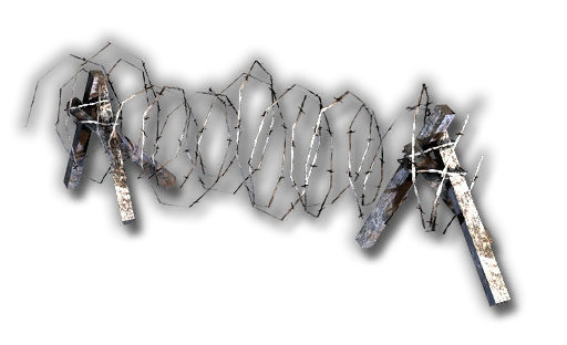 Barb wire barricade